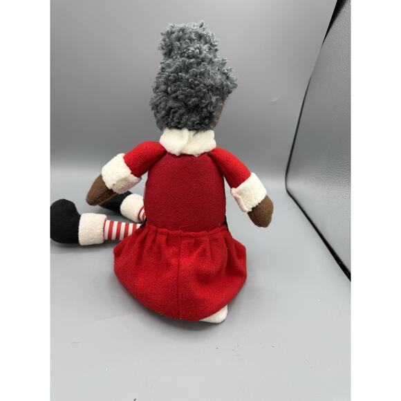 Mrs. Claus Christmas Plush Doll Red Dress Black Boots 18” African American - Picture 4 of 5